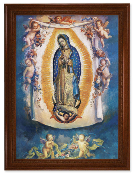 Our Lady of Guadalupe with Angels 19x27 Framed Print Artboard - #172 Frame