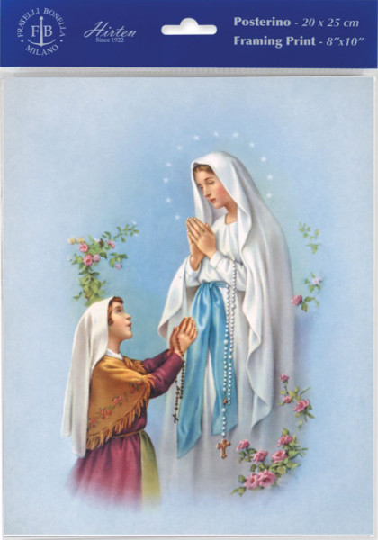 Our Lady of Lourdes Print - Sold in 3 per pack - Multi-Color