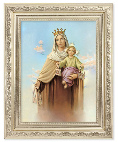 Our Lady of Mount Carmel 6x8 Print Under Glass - #163 Frame
