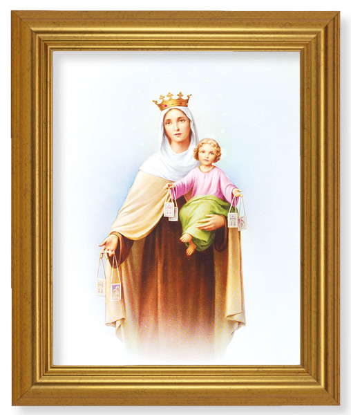 Our Lady of Mt. Carmel 8x10 Framed Print Under Glass - #110 Frame