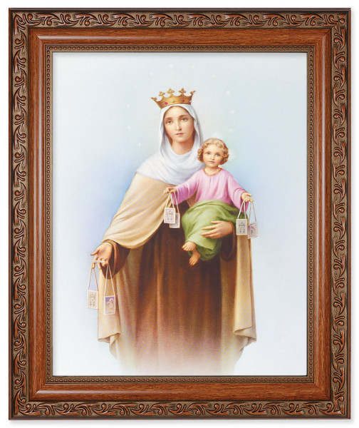 Our Lady of Mt. Carmel 8x10 Framed Print Under Glass - #161 Frame