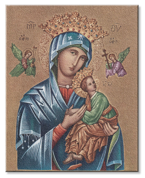 Our Lady of Perpetual Help 8x10 Stretched Canvas Print - Full Color