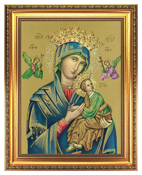 Our Lady of Perpetual Help Icon 12x16 Framed Print Artboard - #131 Frame