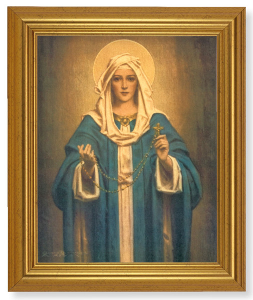 Our Lady of the Rosary 8x10 Framed Print Under Glass - #110 Frame