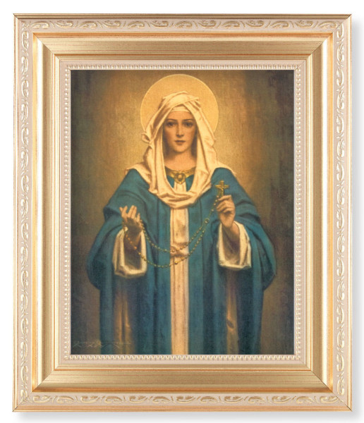 Our Lady of the Rosary 8x10 Framed Print Under Glass - #138 Frame