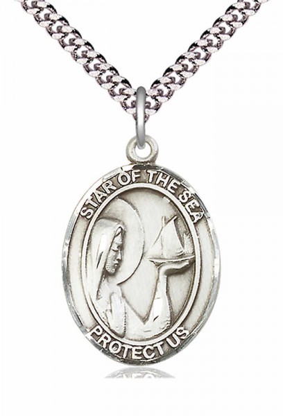 Our Lady Star of The Sea Medal - Pewter