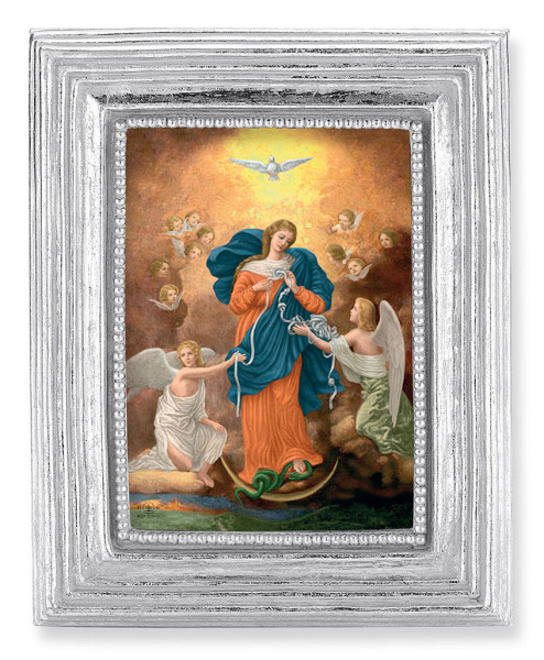 Our Lady of Untier of Knots 2.5x3.5 Print Under Glass - Silver