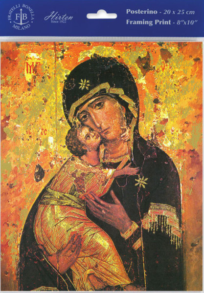 Our Lady of Vladimir Print - Sold in 3 per pack - Multi-Color