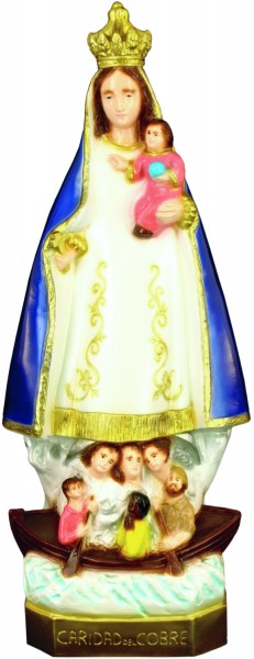 Plastic Our Lady of Charity Statue - 24 inch - Full Color
