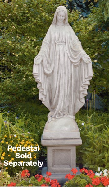 Our Lady of Grace Church Size Statue 64.75 Inches - Old Stone Finish