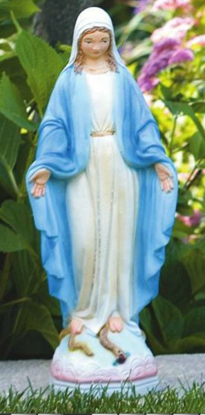 Our Lady of Grace Outdoor Statue 17.75 Inches - Detailed Color Finish