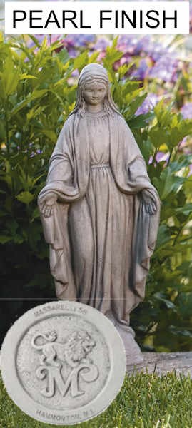 Our Lady of Grace Outdoor Statue 17.75 Inches - Pearl Finish #30