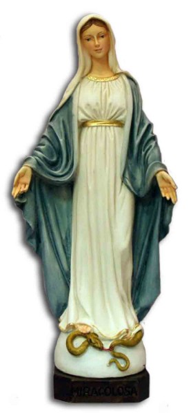 Our Lady of Grace Statue - 12 Inches - Multi-Color