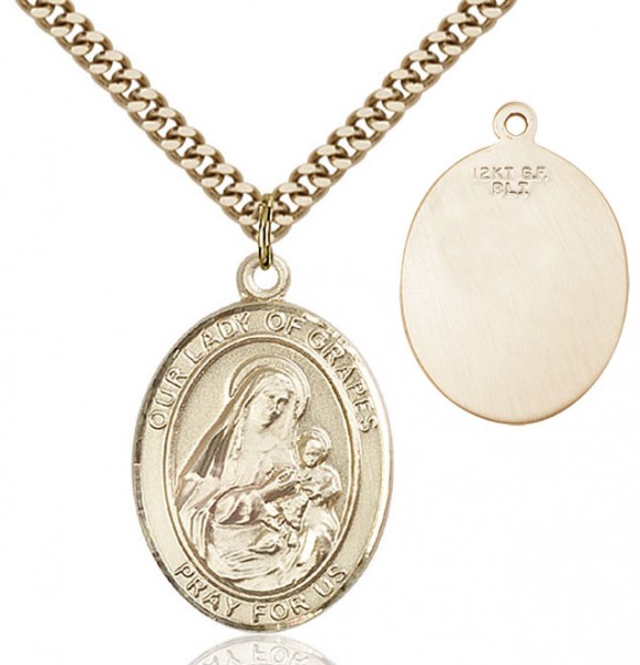 Our Lady of Grace of Grapes Medal - 14KT Gold Filled