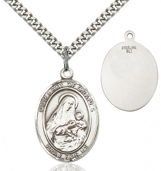 Our Lady of Grace of Grapes Medal - Sterling Silver