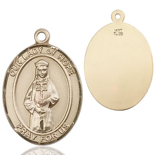 Our Lady of Grace of Hope Patron Saint Medal - 14K Solid Gold