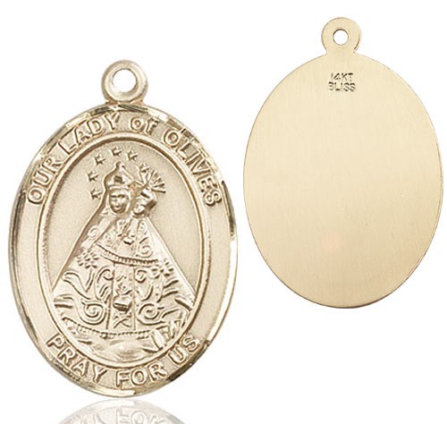 Our Lady of Grace of Olives Medal - 14K Solid Gold