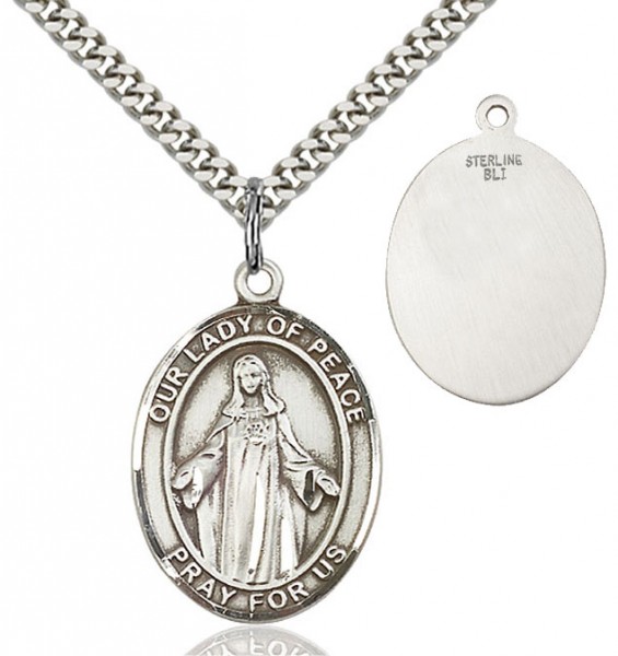 Our Lady of Peace Patron Saint Medal - Sterling Silver