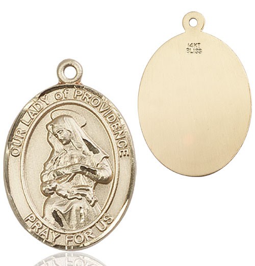 Our Lady of Grace of Providence Patron Saint Medal - 14K Solid Gold