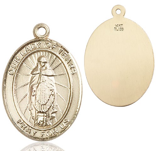 Our Lady of Tears Medal - 14K Solid Gold