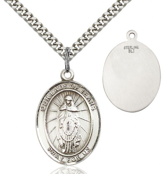 Our Lady of Tears Medal - Sterling Silver