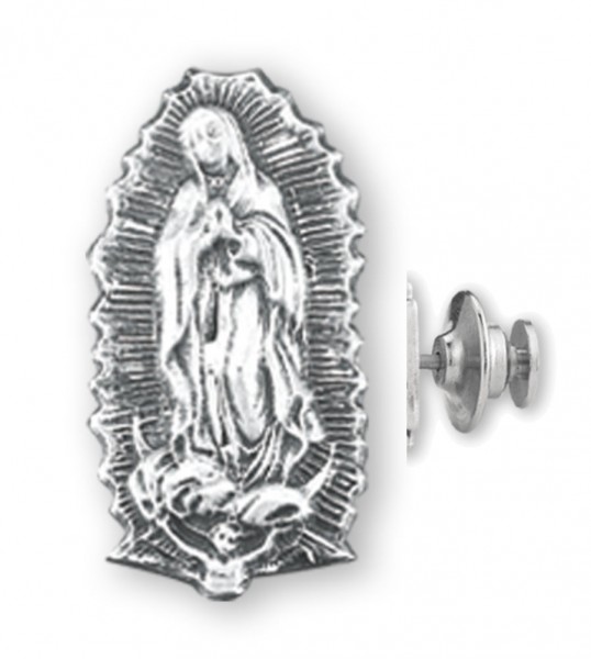 Our Lady of Guadalupe Lapel Pin Sterling Silver - Sterling Silver