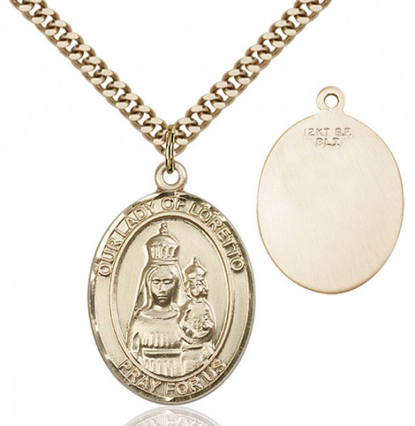 Our Lady of Loretto Patron Saint Medal - 14KT Gold Filled