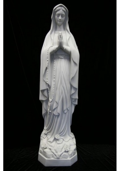 Our Lady of Lourdes Statue Marble Composite -  46 inch - White