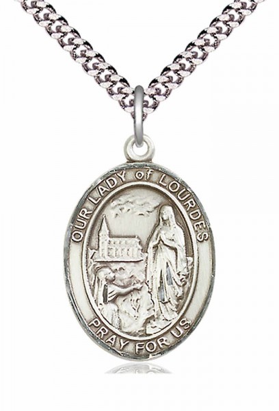 Our Lady of Lourdes Medal - Pewter