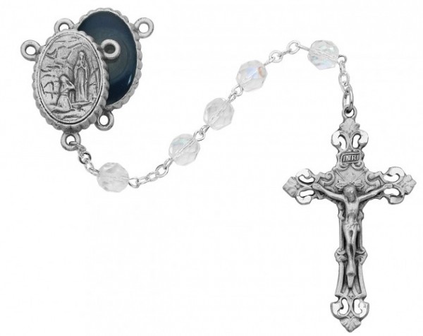 Our Lady of Lourdes Rosary - Clear
