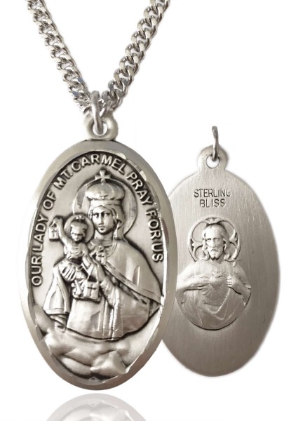 Our Lady of Mount Carmel Medal - Sterling Silver