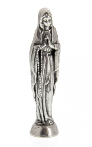 Our Lady of the Rosary Pocket Statue with Holy Card - Multi-Color