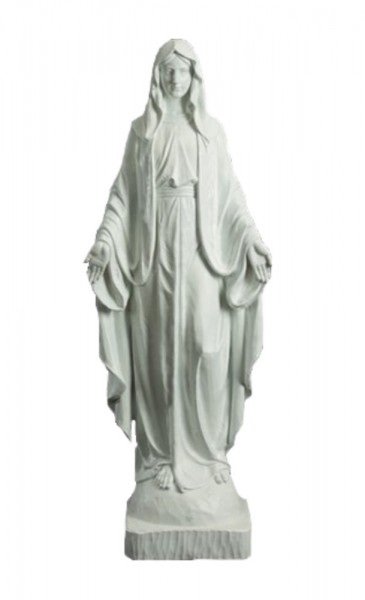 Outdoor Church Size Our Lady of Grace 50&quot; Statue - White