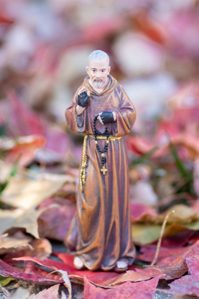 Padre Pio Statue 6&quot; - Multi-Color Browns