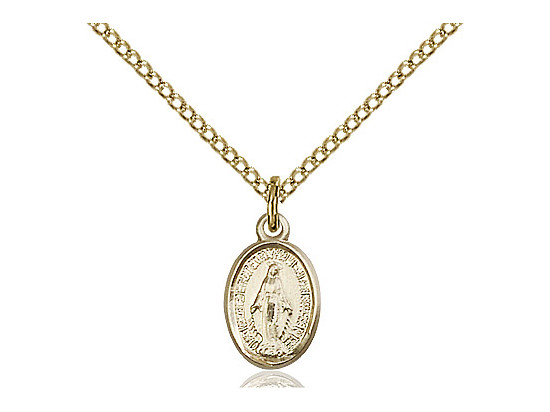 Petite Miraculous Medal  - 14KT Gold Filled