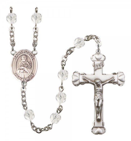 Women's St. Fidelis Birthstone Rosary - Crystal