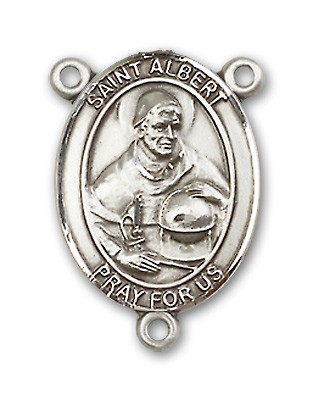 St. Albert the Great Rosary Centerpiece Sterling Silver or Pewter - Sterling Silver