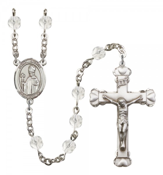 Women's St. Austin Birthstone Rosary - Crystal