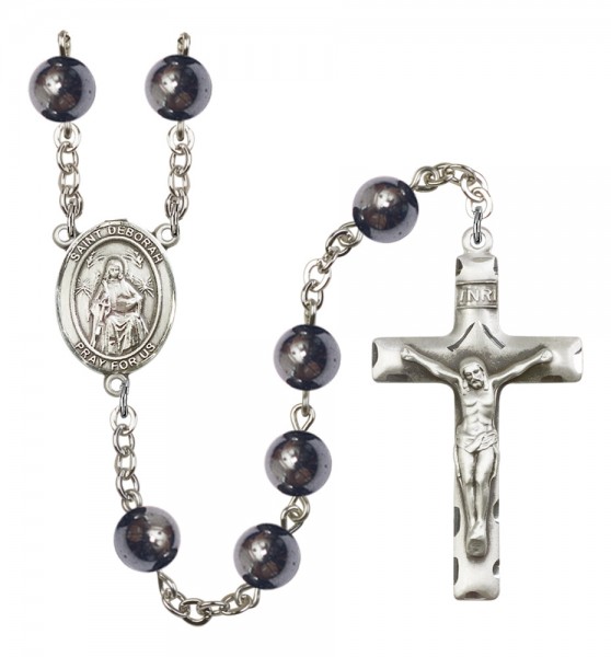 Men's St. Deborah Silver Plated Rosary - Silver