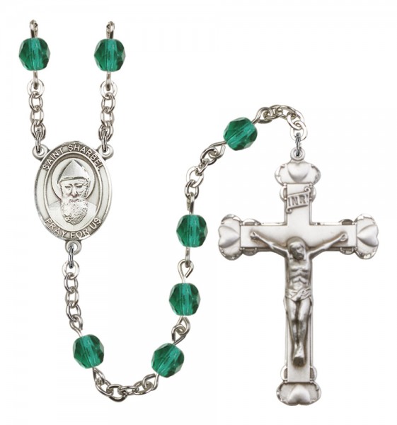 Women's St. Sharbel Birthstone Rosary - Zircon