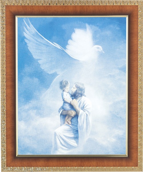 Jesus Holding Child In Heaven 8x10 Framed Print Under Glass - #122 Frame