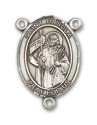 St. Ursula Rosary Centerpiece Sterling Silver or Pewter - Sterling Silver