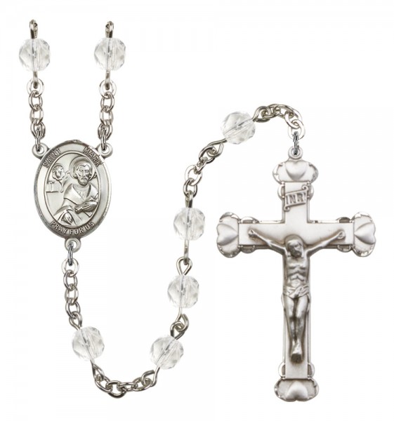 Women's St. Mark the Evangelist Birthstone Rosary - Crystal