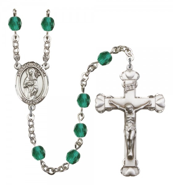 Women's St. Scholastica Birthstone Rosary - Zircon