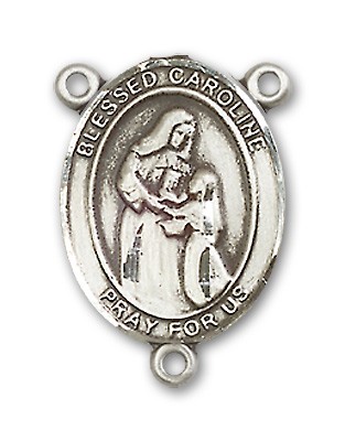 Blessed Caroline Gerhardinger Rosary Centerpiece Sterling Silver or Pewter - Sterling Silver