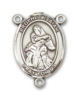 St. Isaiah Rosary Centerpiece Sterling Silver or Pewter - Sterling Silver