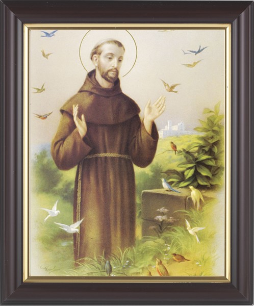 St. Francis of Assisi 8x10 Framed Print Under Glass - #133 Frame