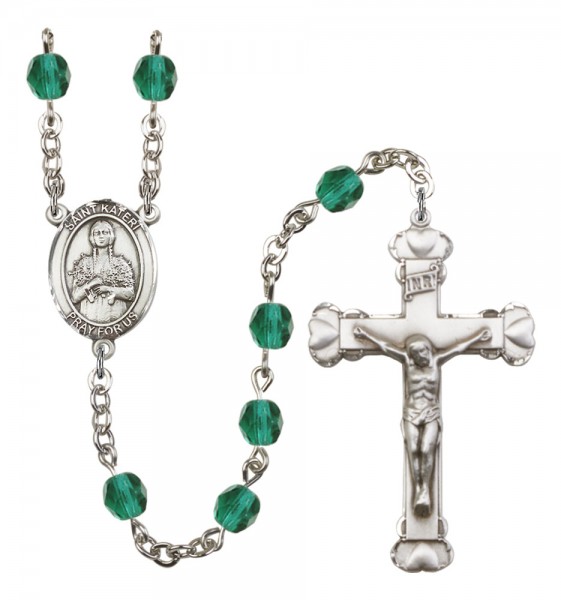 Women's St. Kateri Tekakwitha Birthstone Rosary - Zircon