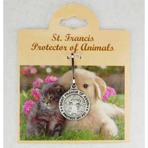 St. Francis Pewter Pet Medal - Small - Silver