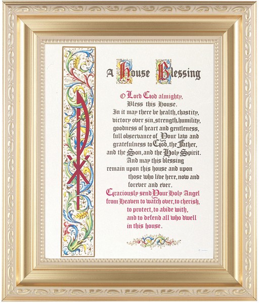 A House Blessing Prayer 8x10 Framed Print Under Glass - #138 Frame